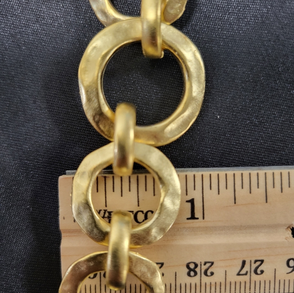 Carlisle GILDED Pounded Gold Necklace - Picture 4 of 8